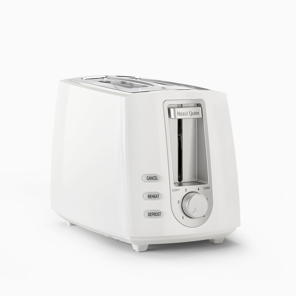 White 2-Slice Toaster, with 6 Browning Dials, Sleek High Lift Lever (Available in US & AU)