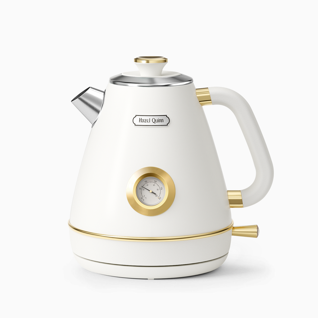 Pearl White Electric Kettle, with Food Grade 304 Stainless Steel, Dial Thermometer, 1.7 L (Available in the US, EU, AU)
