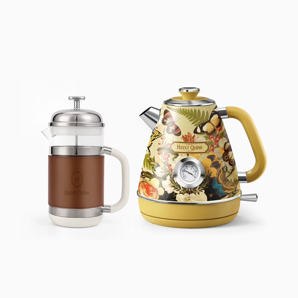 Jointly-Designed Electric Kettle and 304 French Press Coffee Maker Bundle (Available in the US, EU, AU)
