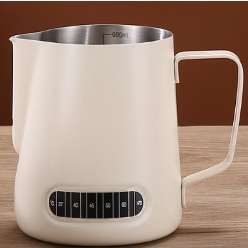 304 Stainless Steel Milk Frothing Pitcher – Espresso Steaming Jug for Latte Art, Coffee Barista Accessories