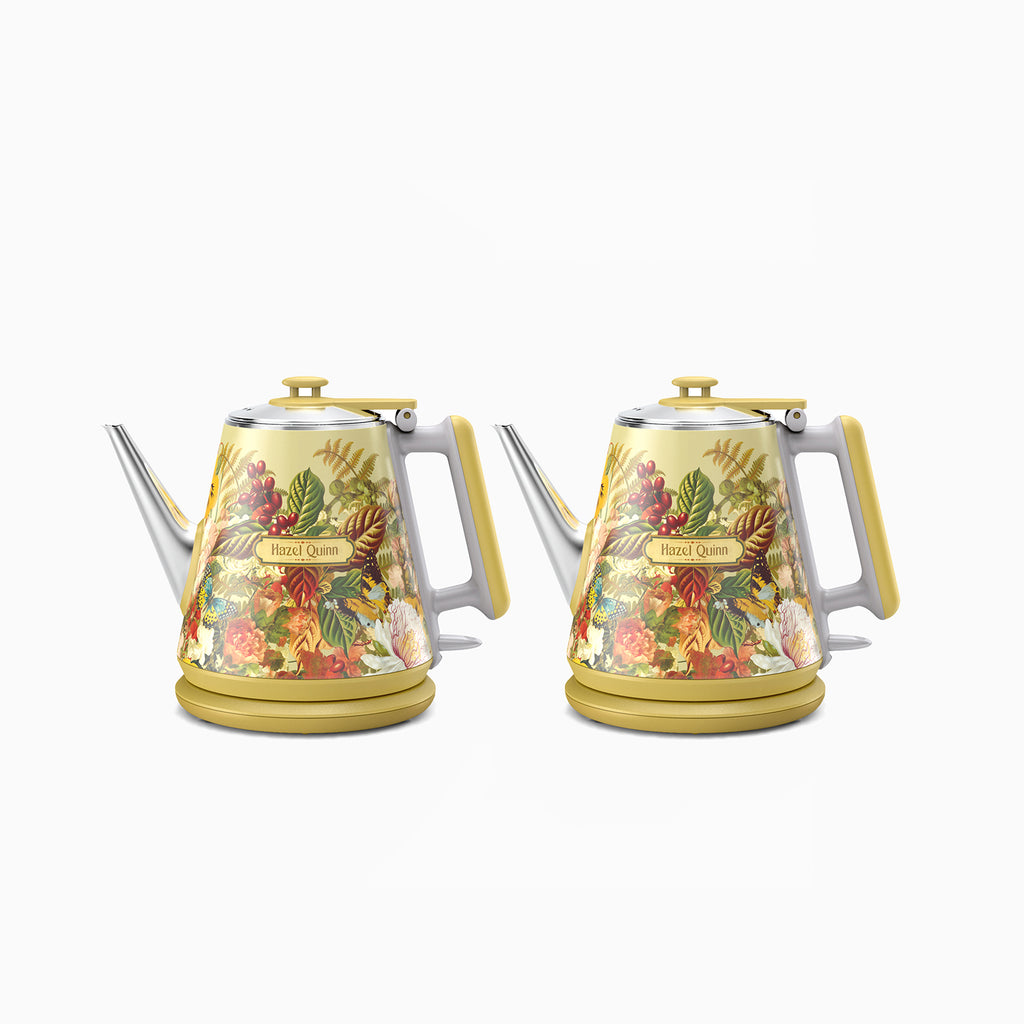 2Pcs Electric Kettles, with Food Grade 304 Stainless Steel, Dial Thermometer, 1 L