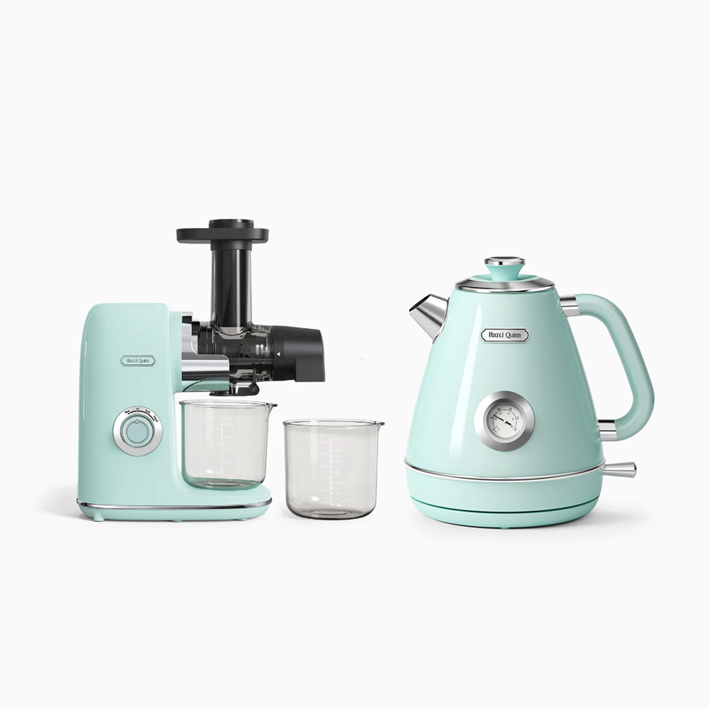 Slow Masticating Juicer and Electric Kettle (Available in US, EU)